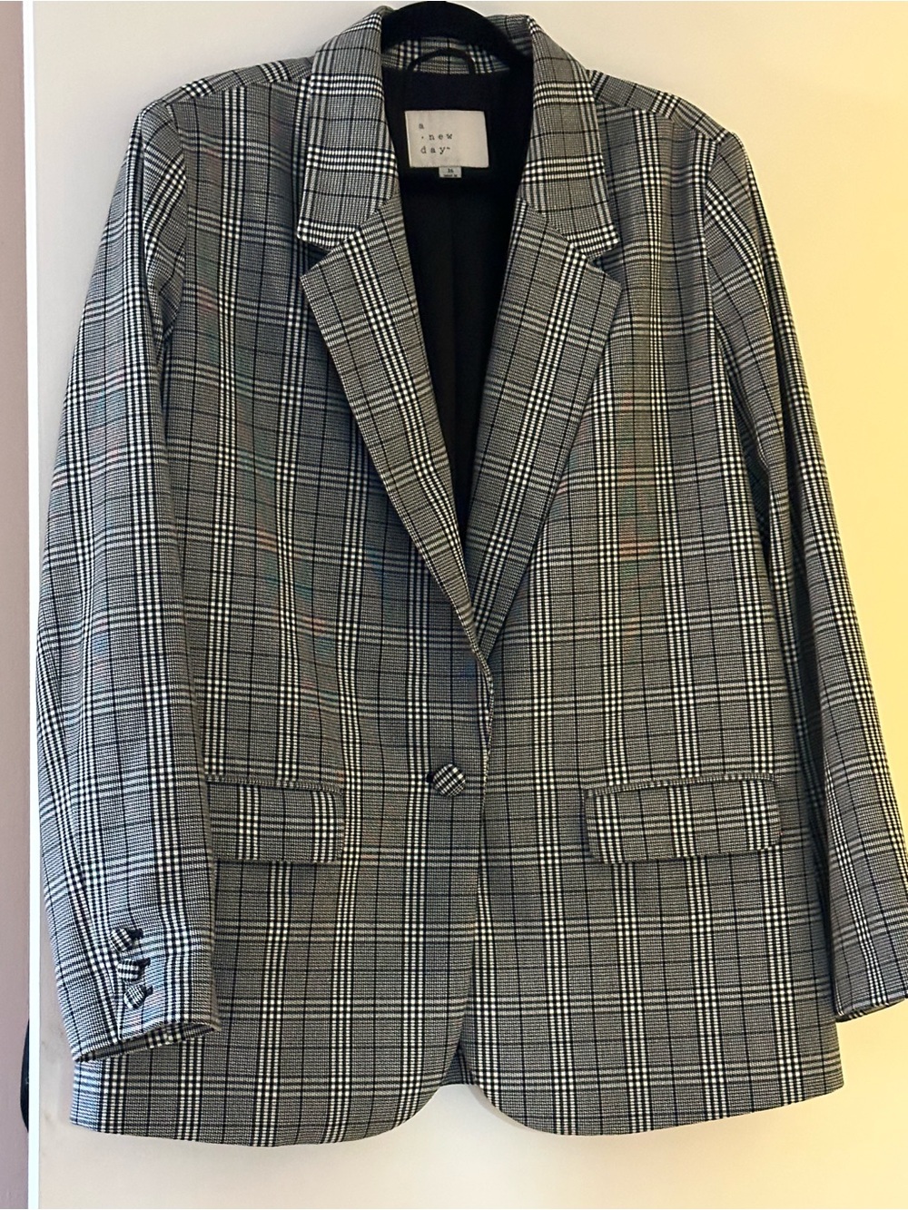 a new day Black & White Glen Plaid Blazer